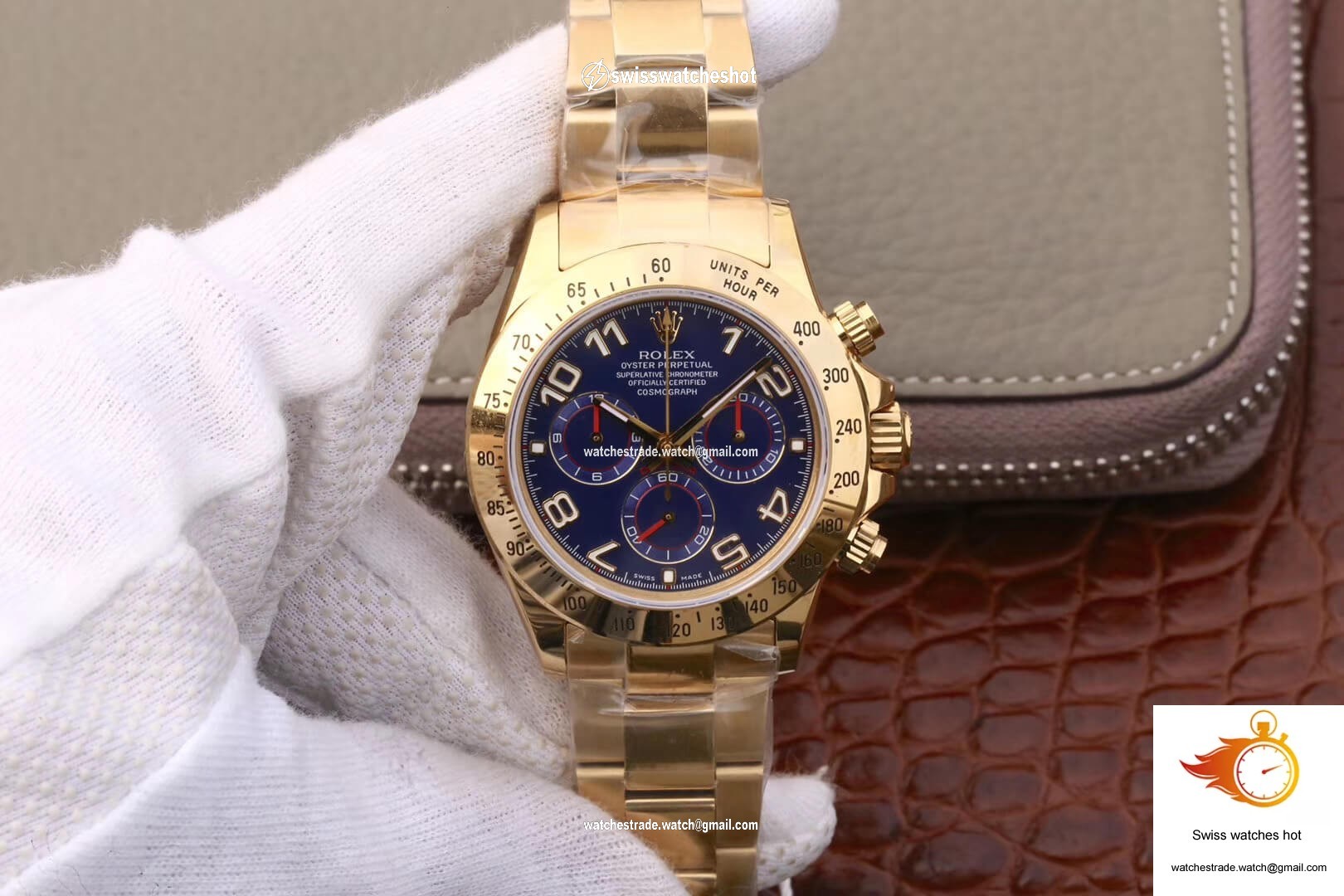 Rolex Daytona Cosmograph 116528 JH Factory Full Gold Blue Dial 1