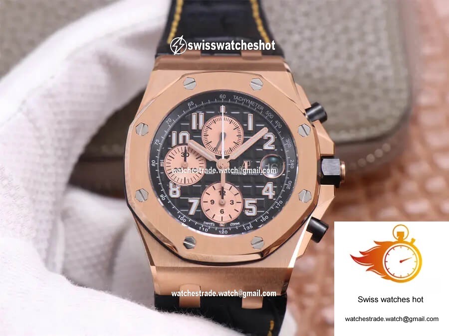 Audemars Piguet Royal Oak Offshore 26470OR JF Factory Rose Gold Black Dial 1