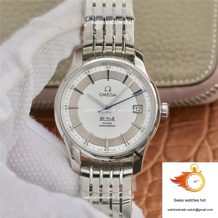 Omega De Ville 431.30.41.21.02.001 VS Factory Silver Dial Stainless Steel Strap 1