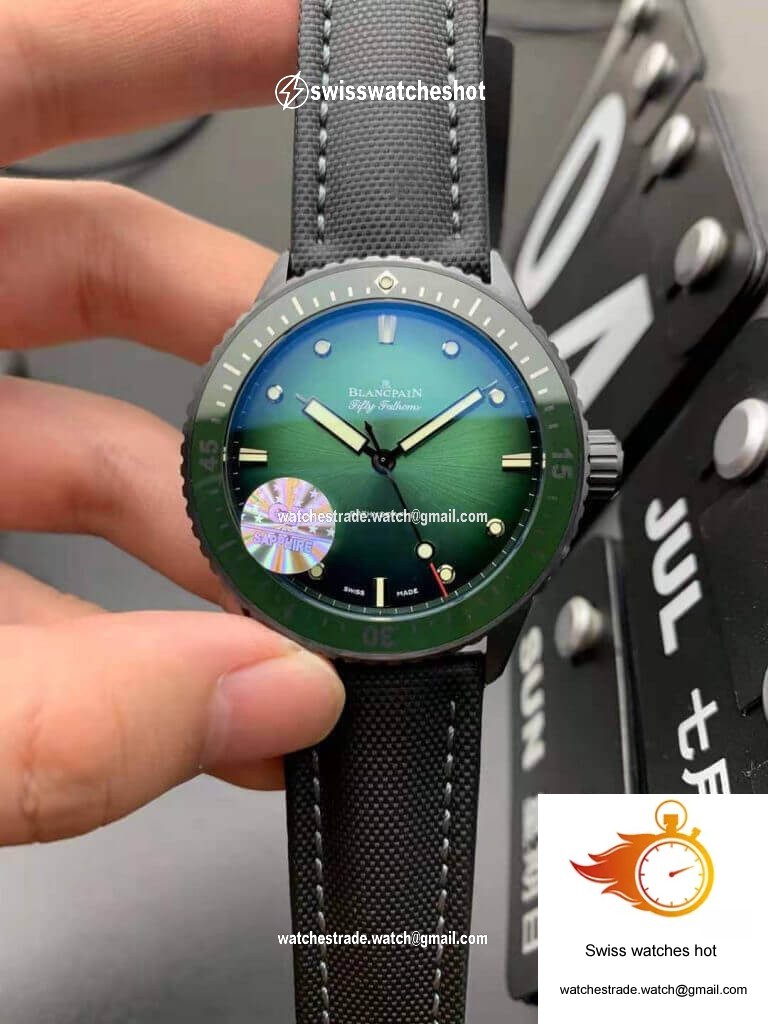 Blancpain Fifty Fathoms Bathyscaphe Mokkarran 5005 0153 NABA GF Factory Green Dial 1
