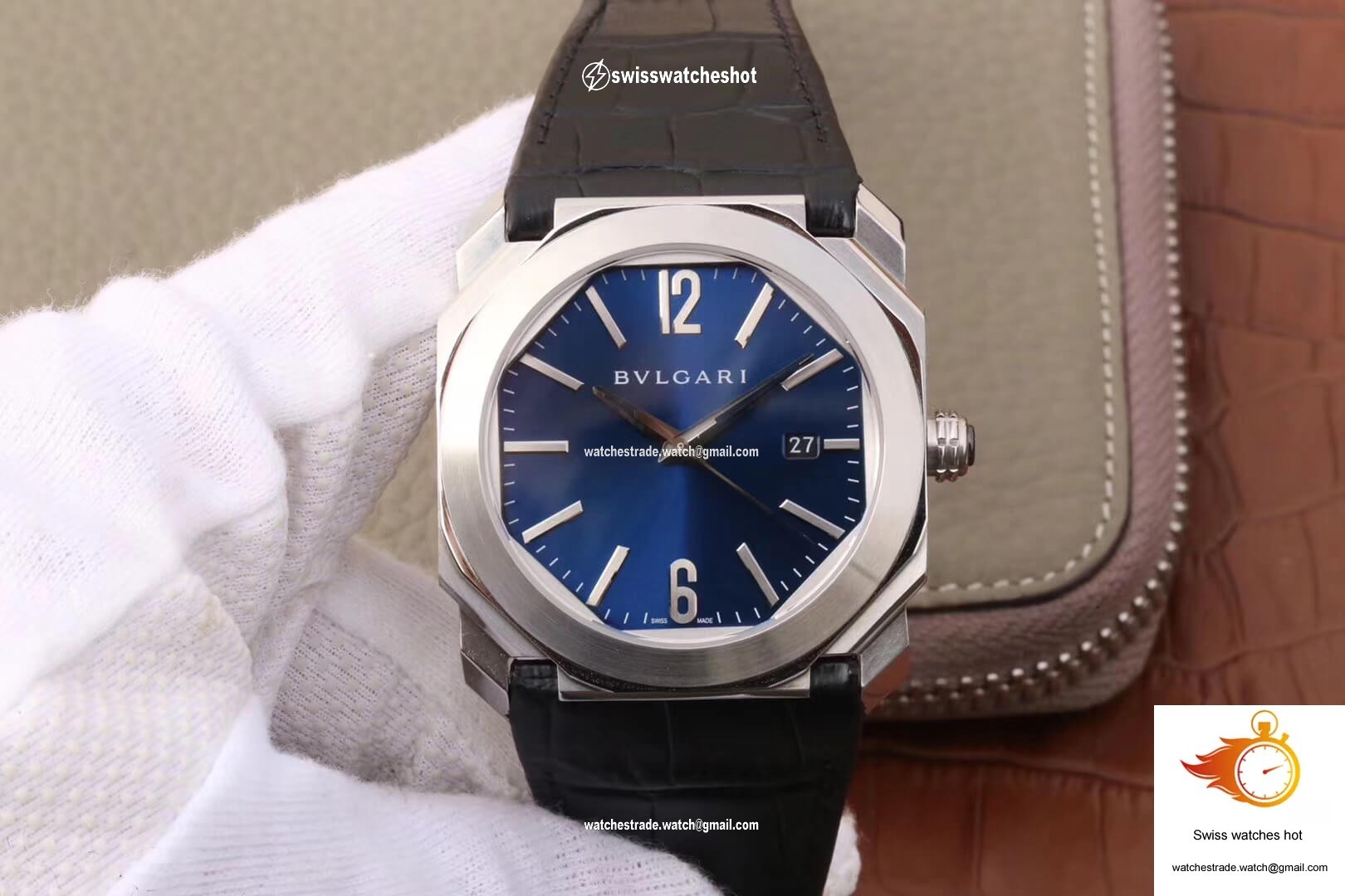 Bvlgari Octo 102429 BGO38C3SLD Dark Blue Dial 1