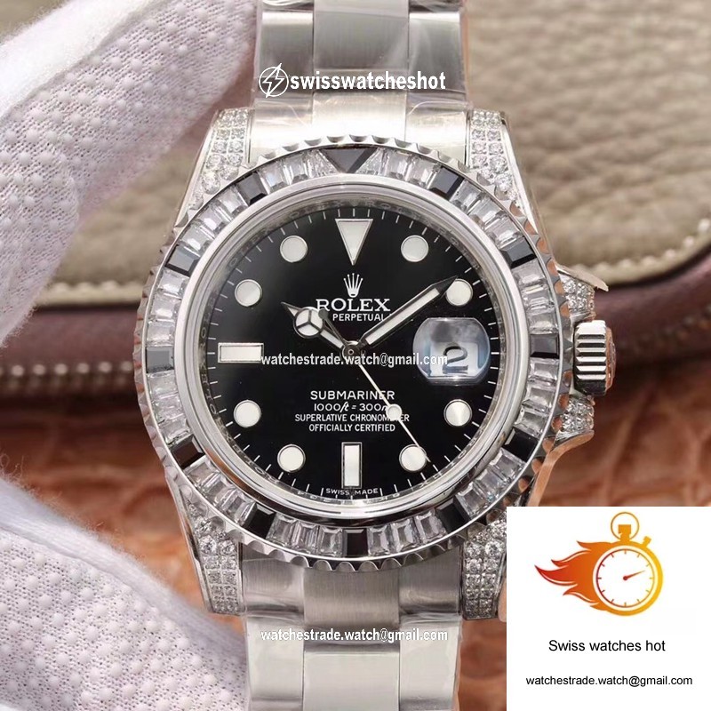 Rolex Submariner Date 116610LN Diamond Customized Edition GS Factory Black Dial 1