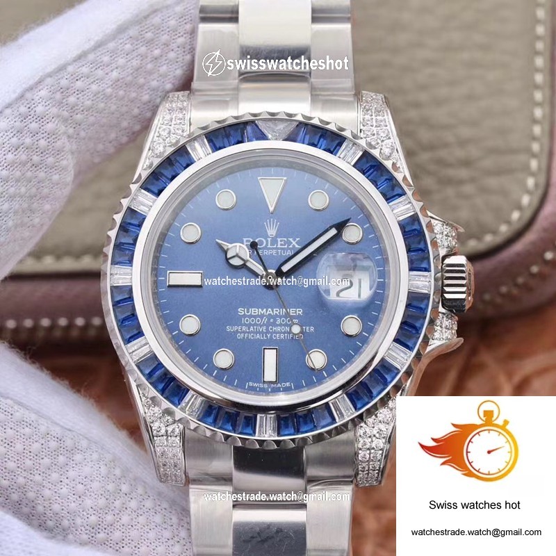 Rolex Submariner Date 116619LB Diamond Customized Edition GS Factory Blue Dial 1