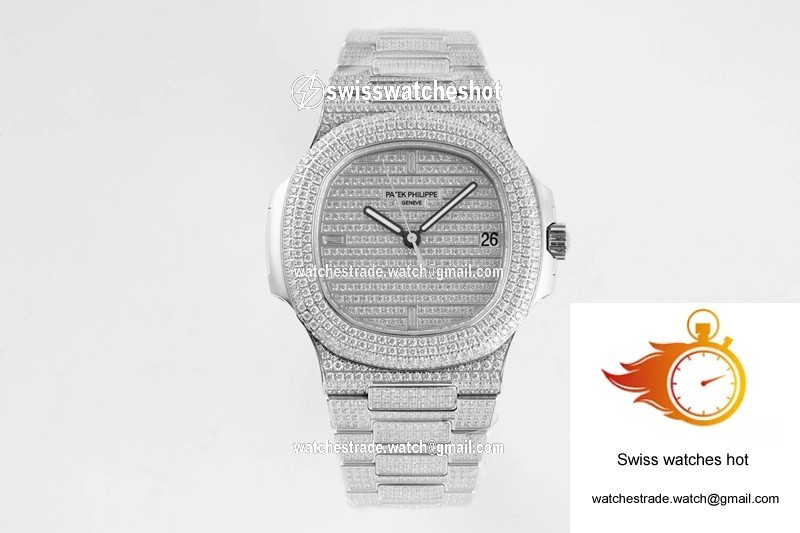 Patek Philippe Nautilus 5719/10G-010 PPF Factory V4 Silver Diamond 1
