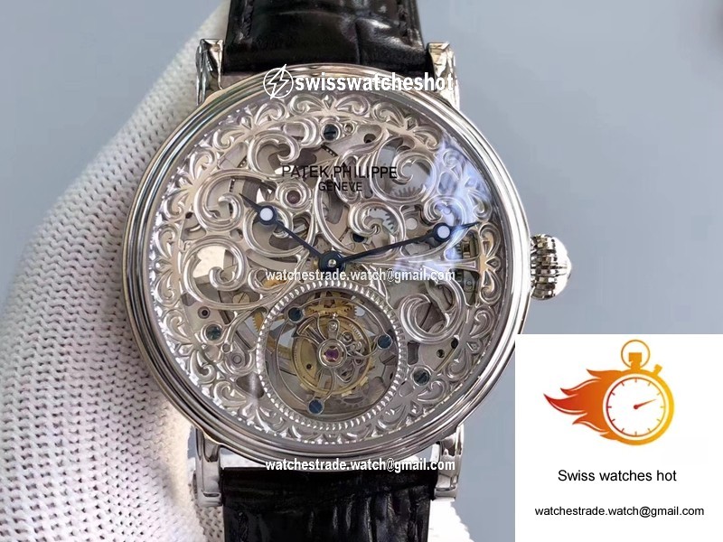 Patek Philippe Tourbillon 316L Stainless Steel Skeleton Dial 1