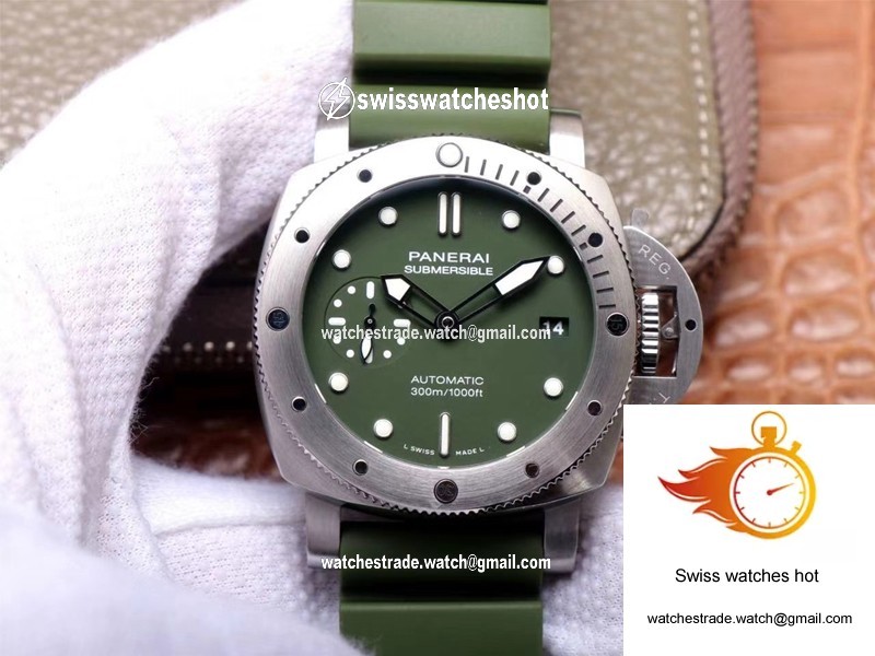 Panerai Submersible Verde Militare PAM1055 VS Factory Matte-Green Dial 1
