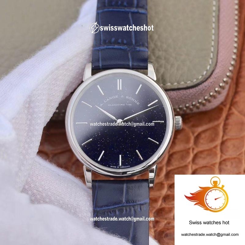 A. Lange & Sohne Saxonia Thin Gold-flux-coated Dial In Copper-blue 205.086 SV Factory 1