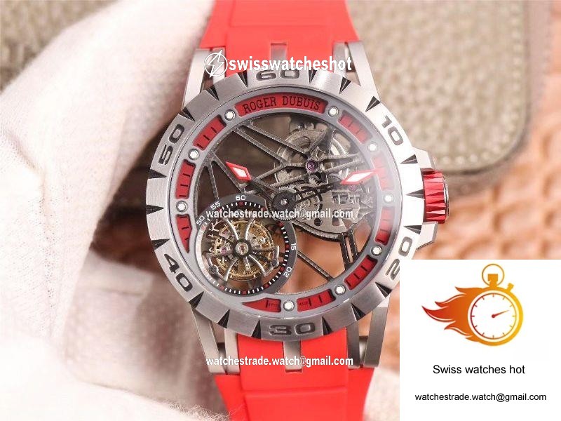 JB Factory Roger Dubuis Excalibur Spider Carbon Skeleton Flying Tourbillon RDDBEX0572 Transparent Version 1