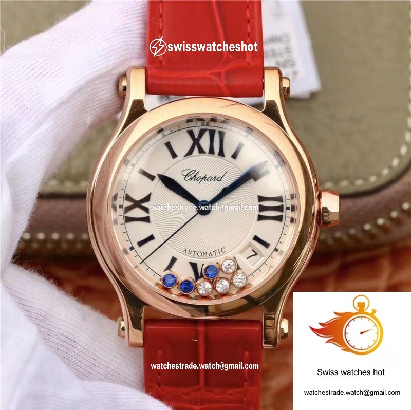 Chopard Happy Sport 36MM Automatic Rose Gold Diamonds YF Factory 274808-5001 Rad 1