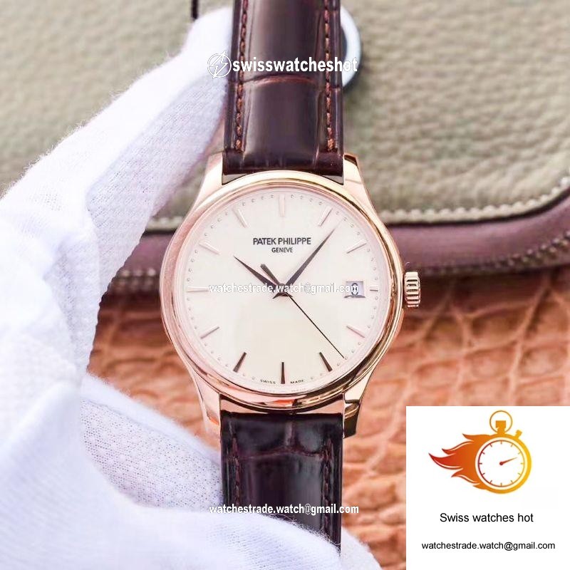 ZF Factory Patek Philippe Calatrava Rose Gold 5227R-001 Flip Back Version 1
