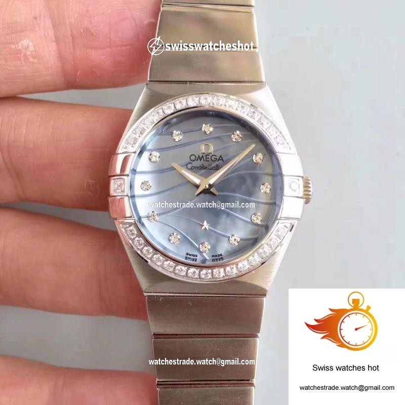 Omega Constellation Ladies 123.15.24.60.55.006 Blue Dial 1
