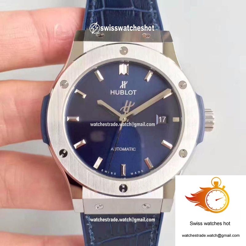 Hublot Classic Fusion Titanium Blue 511.NX.7170.LR JJ Factory Blue Dial 1