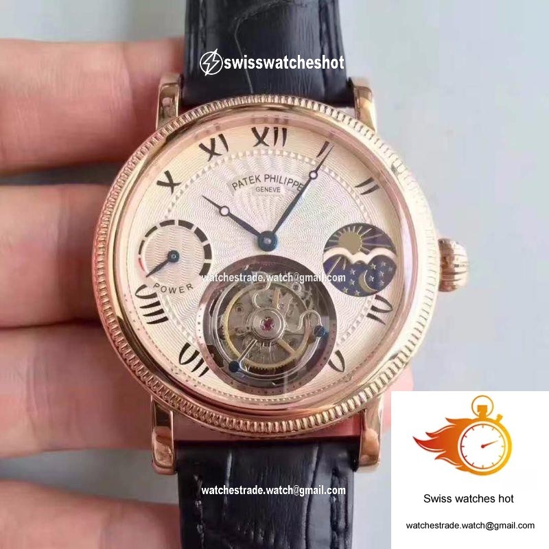 Patek Philippe Moonphase Tourbillon 18K Rose Gold Dial 1