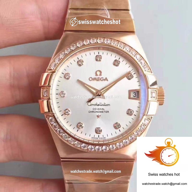 Omega Constellation 123.25.38.21.52.001 38MM 3S Factory Rhodium Dial 1