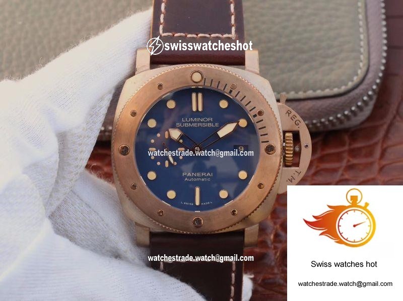 Panerai Luminor Submersible 1950 3 Days Automatic Bronzo PAM671 VS Factory V2 Blue Dial 1