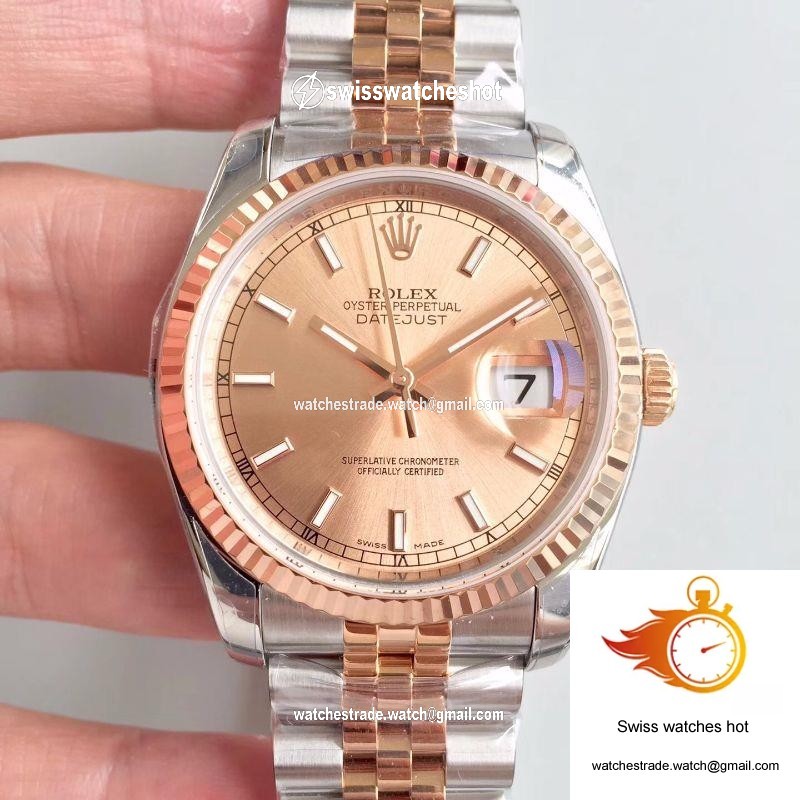 Rolex Datejust 116234 36mm AR Factory Rose Gold Dial 1