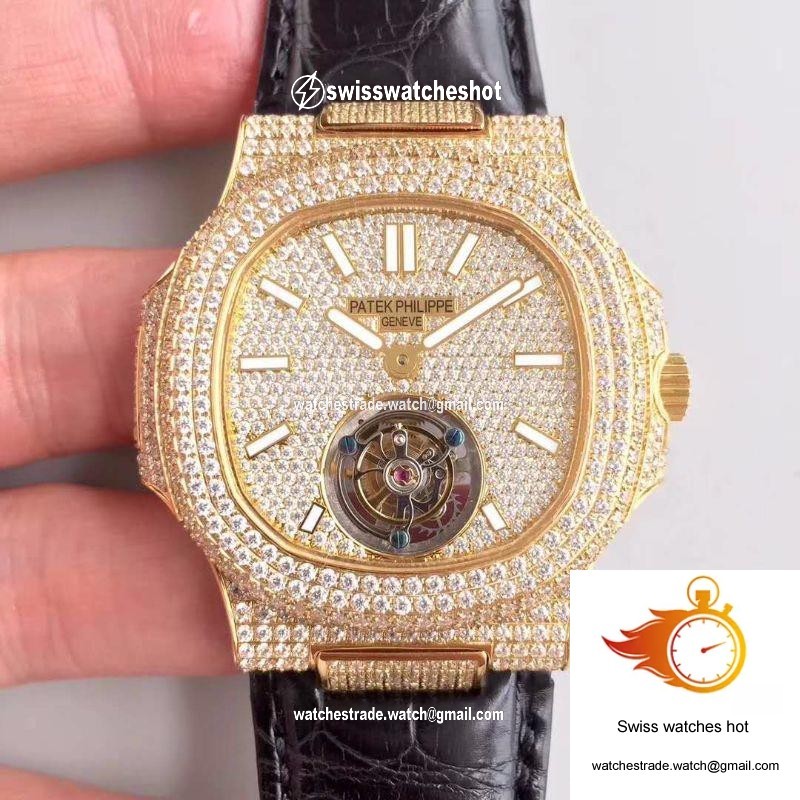 Patek Philippe Nautilus Jumbo 5711 Diamond Dial Tourbillon R8 Factory 1