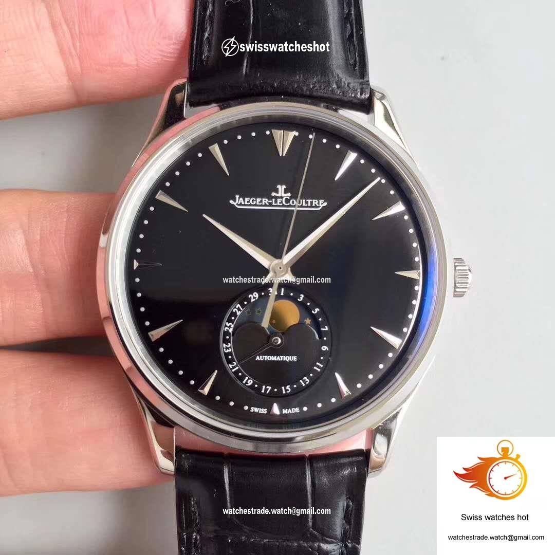 Jaeger-LeCoultre Master Ultra Thin Moon 1368470 ZF Factory Black Dial 1