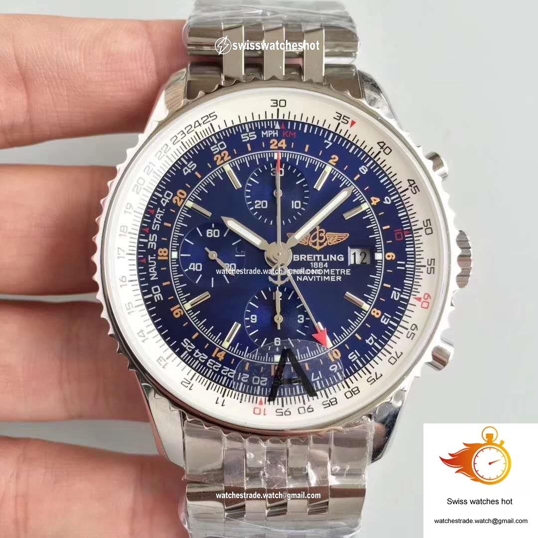 Breitling Navitimer Montbrillant Datora A21330 JF Factory Blue Dial 1