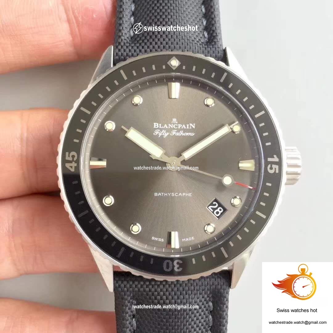 Blancpain Fifty Fathoms Bathyscaphe 5000-1110-B52A ZF Factory Meteor Grey Dial 1