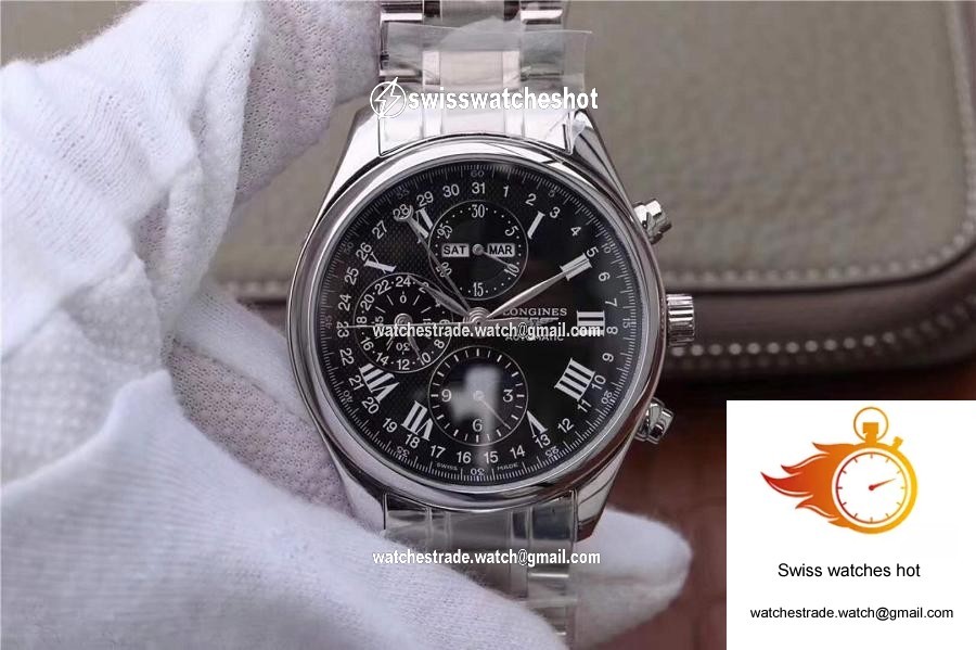 Longines Conquest Classic Chronograph Moonphase Black Dial 1