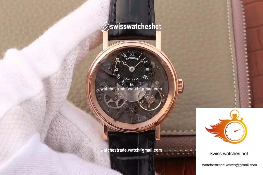 Breguet Tradition 7027 7027BR/R9/9V6 Rose Gold Grey Skeleton Dial 1