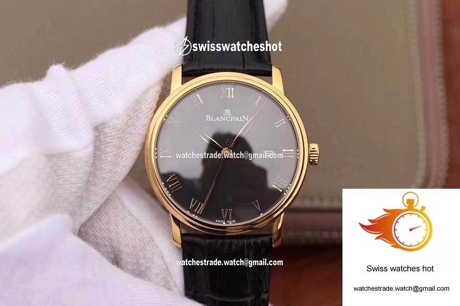 Blancpain Villeret Ultraplate 6651-1127-55B ZF Factory Black Dial 1
