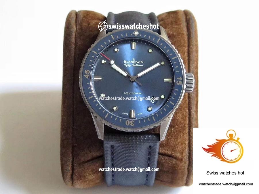 Blancpain Fifty Fathoms Bathyscaphe 5000-0240-O52A ZF Factory Blue Dial 1