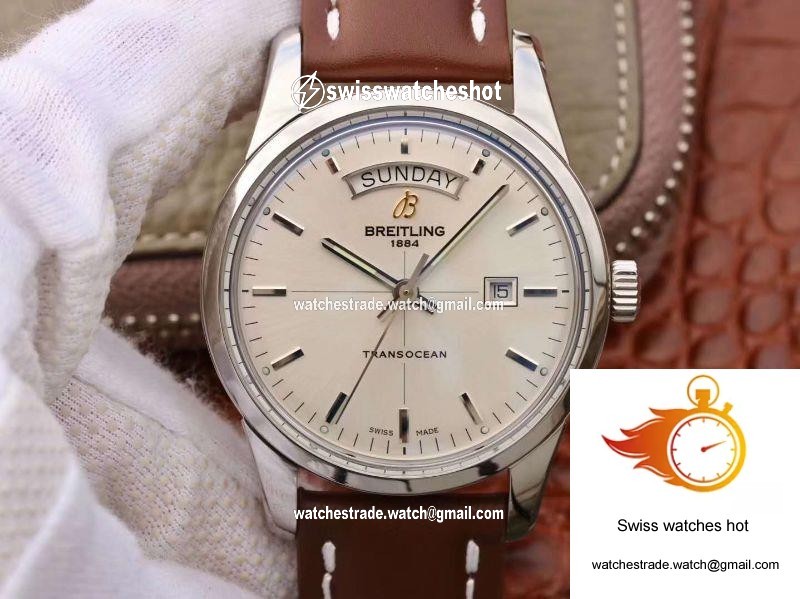 Breitling Transocean Day Date A4531012/G751/437X/A20BA.1 V7 Silver Dial 1