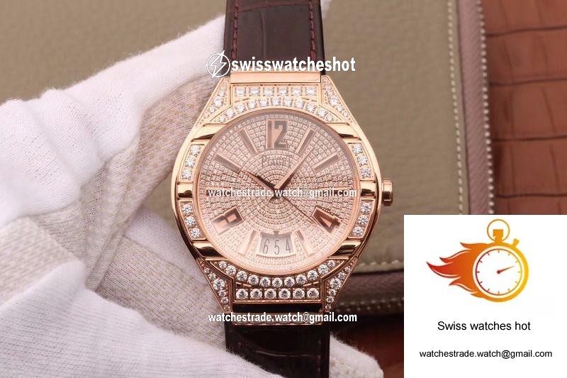 Piaget Polo MKS Factory Rose Gold Case Diamond Dial 1