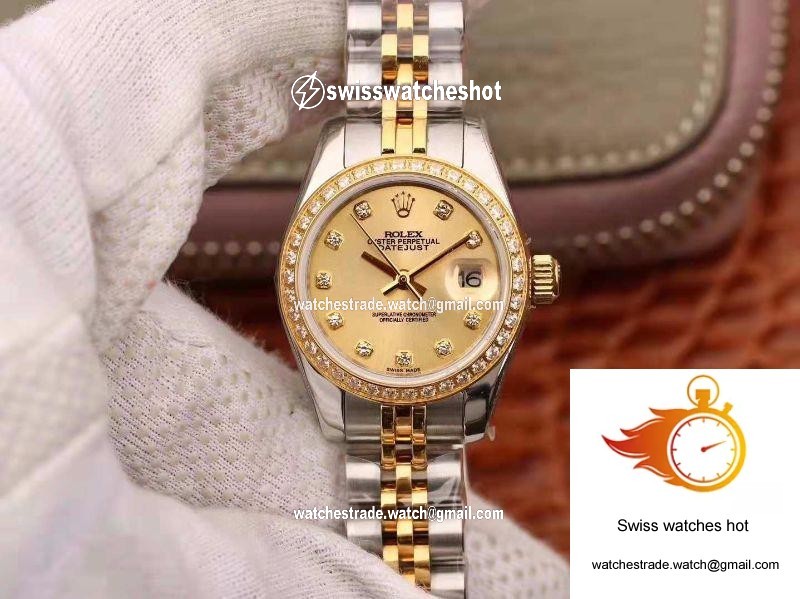 Rolex Lady Datejust 18K Gold Plating 28mm Gold Dial 1