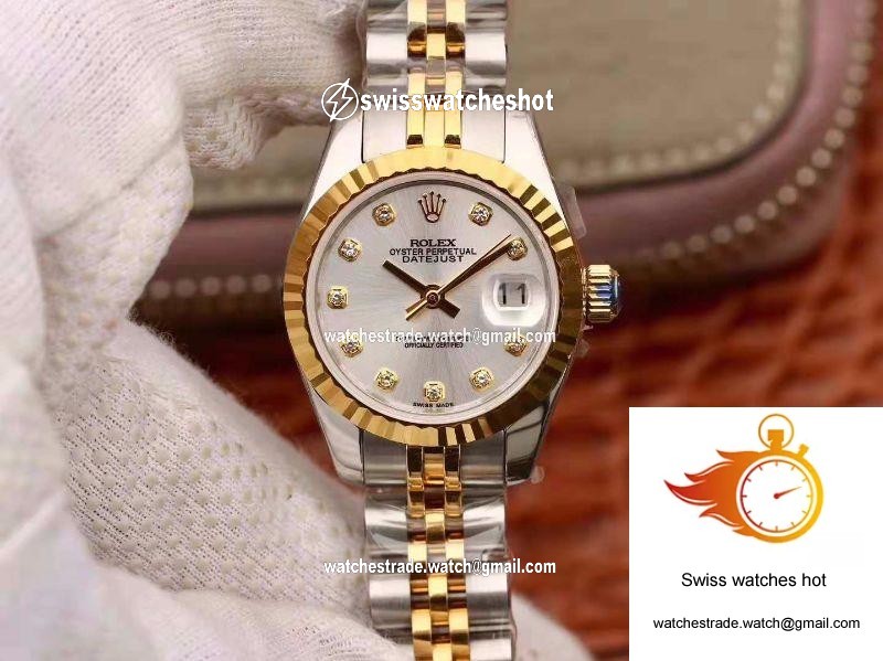 Rolex Lady Datejust 18K Gold 28MM Silver Dial 1