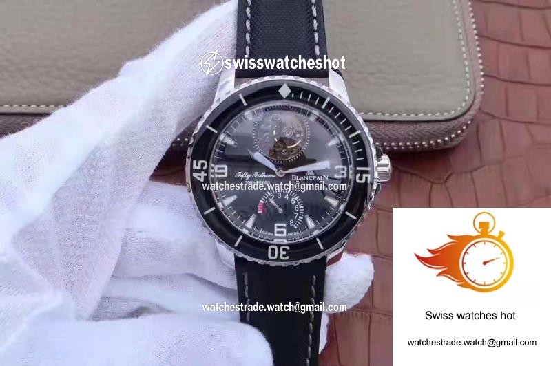 Blancpain Fifty Fathoms Tourbillon 8 Days 5025-1530-52A Black Dial 1