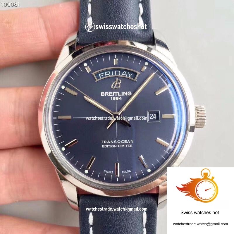 Breitling Transocean Day Date A453109T/C921/731P/A20BA.1 Blue Dial 1
