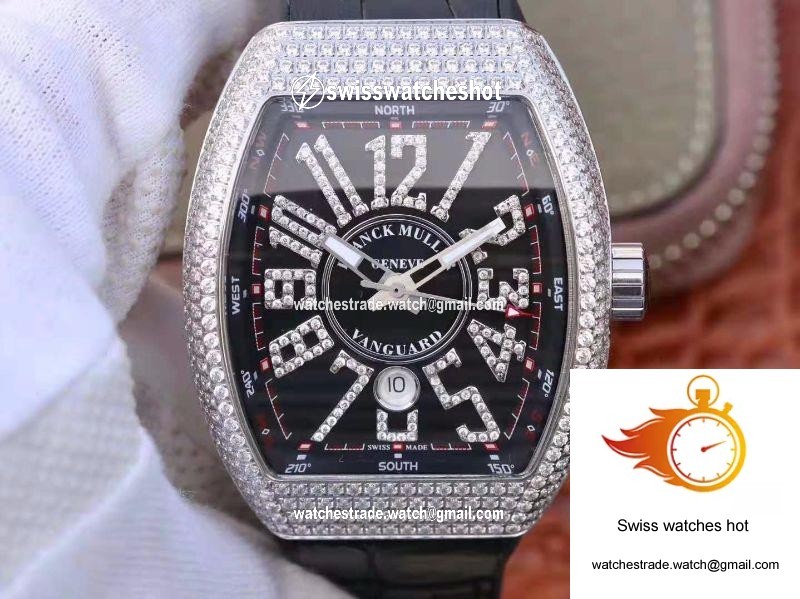 Franck Muller Vanguard V45.SC.DT.D.NBR.CD.5N.NR Black Dial 1