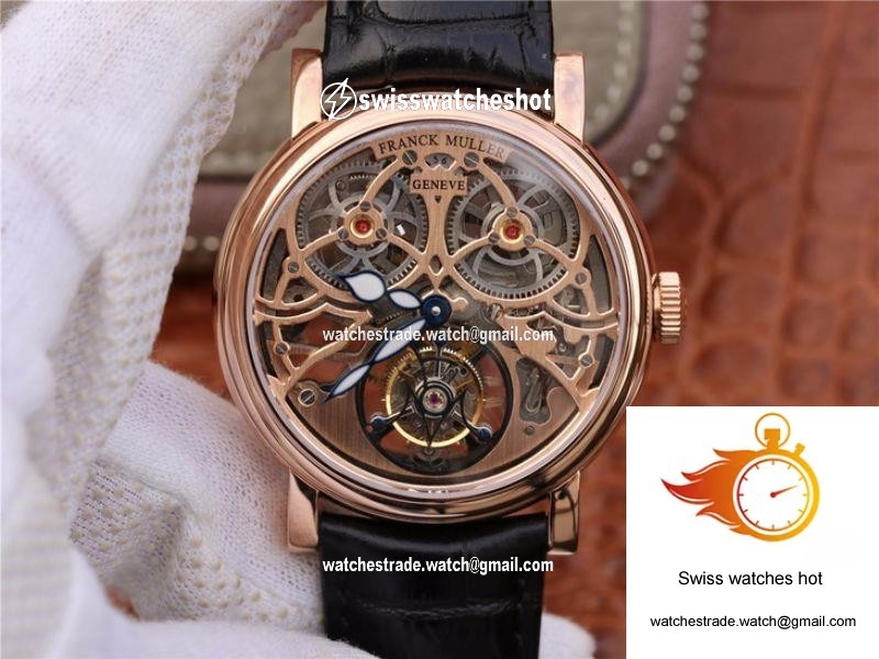 Franck Muller Giga Tourbillon 18K Rose Gold Skeleton Dial 1