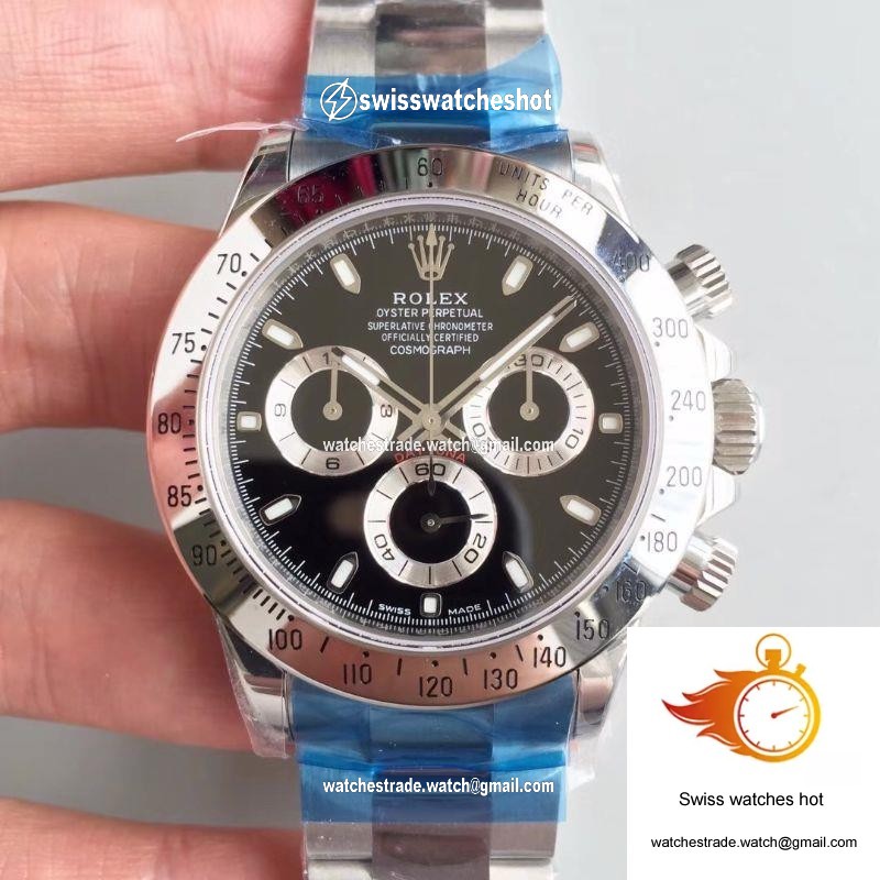 Rolex Daytona Cosmograph 116520 Noob Factory Black Dial 1