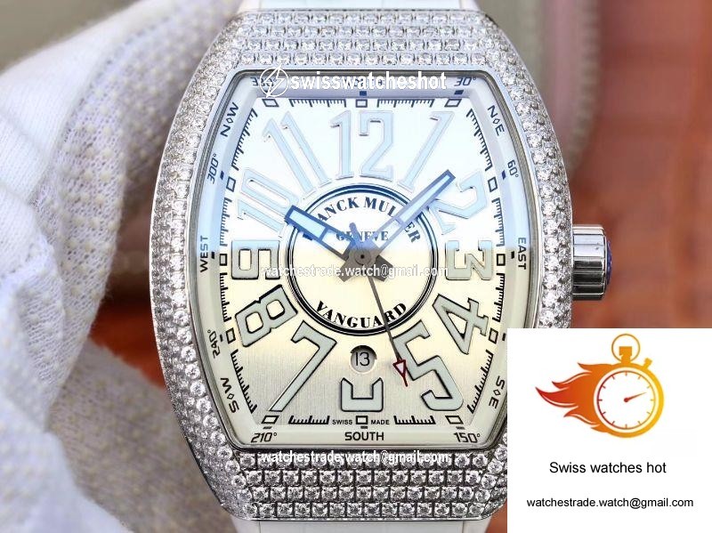Franck Muller Vanguard V45.SC.DT.D.NBR.CD.5N.NR Silver Dial 1