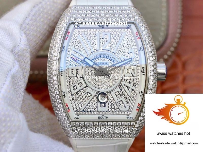 Franck Muller Vanguard V45.SC.DT.D.NBR.CD.5N.NR Diamond Dial 1