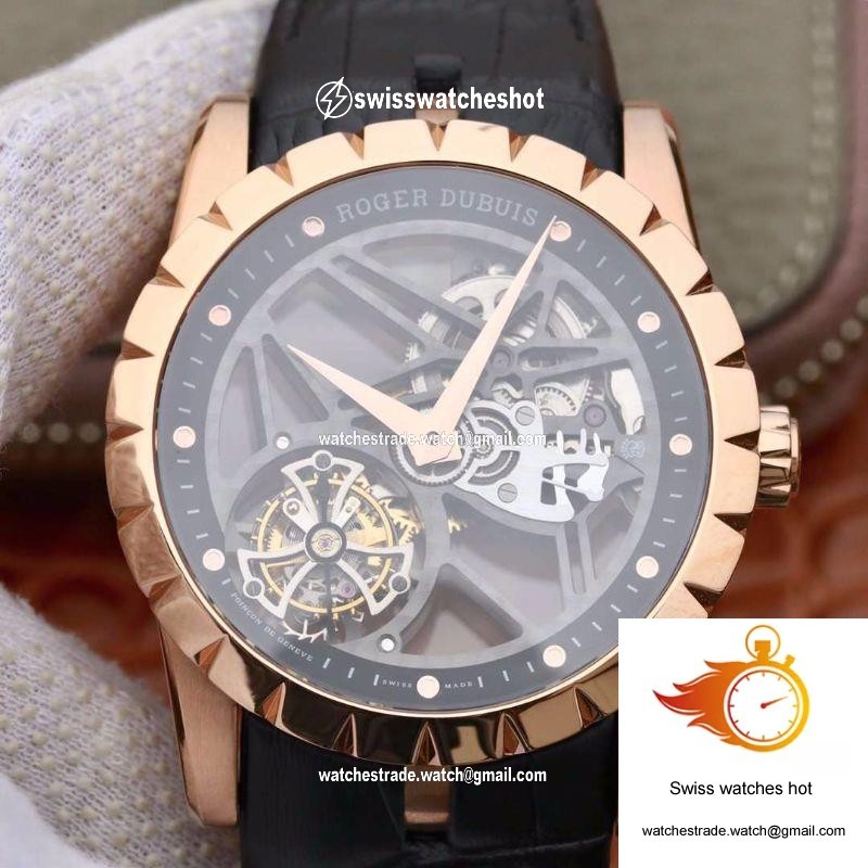 Roger Dubuis Excalibur Skeleton Flying Tourbillon RDDBEX0392 Grey Skeleton Dial 1