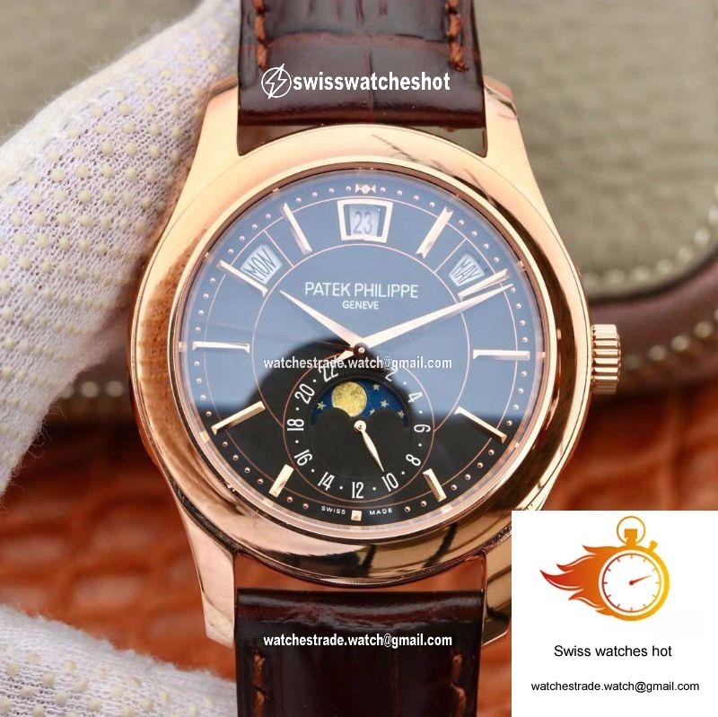 Patek Philippe Annual Calendar 5205G-001 KM Factory Black Dial 1