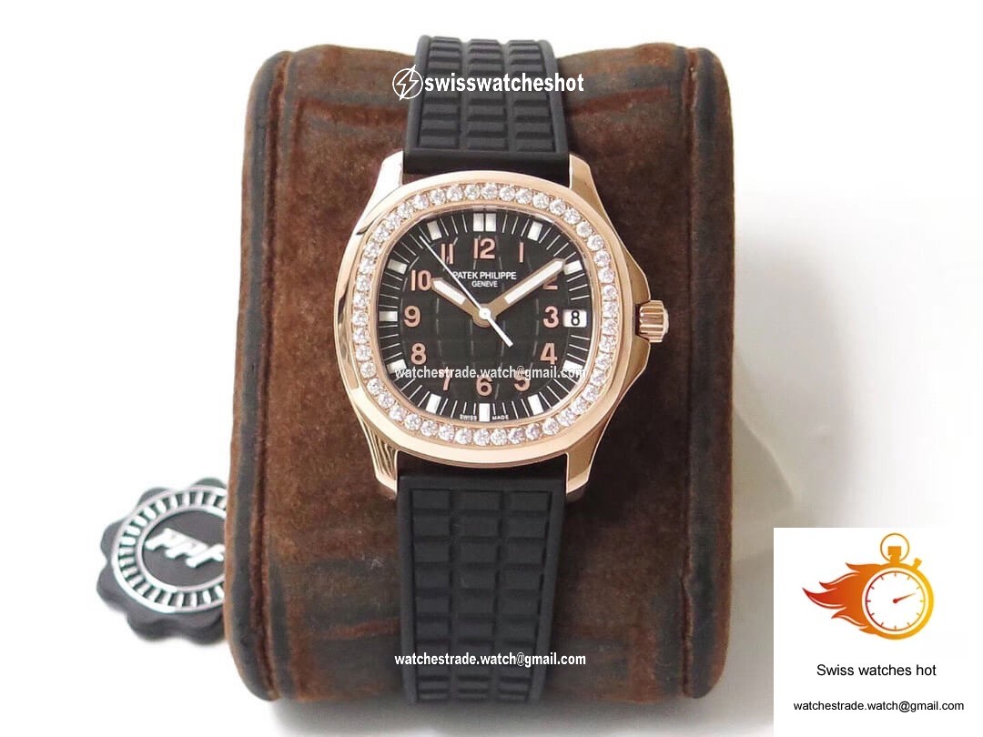 Patek Philippe Aquanaut PPF Factory Rose Gold Black Dial 1