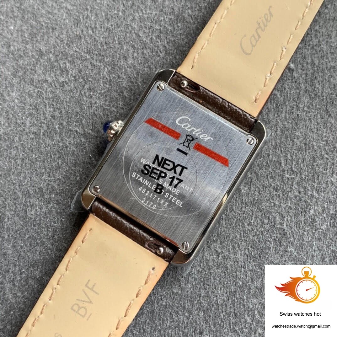Cartier Tank WSTA0030 K11 Factory White Dial 10