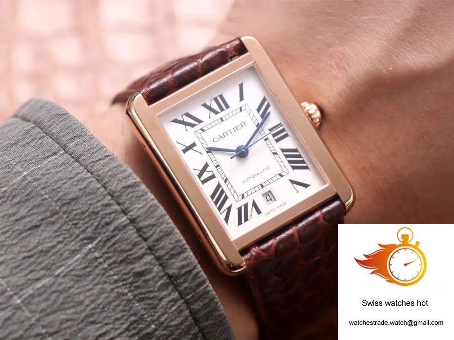 Cartier Tank W5200026 V9 Factory Rose Gold White Dial 10