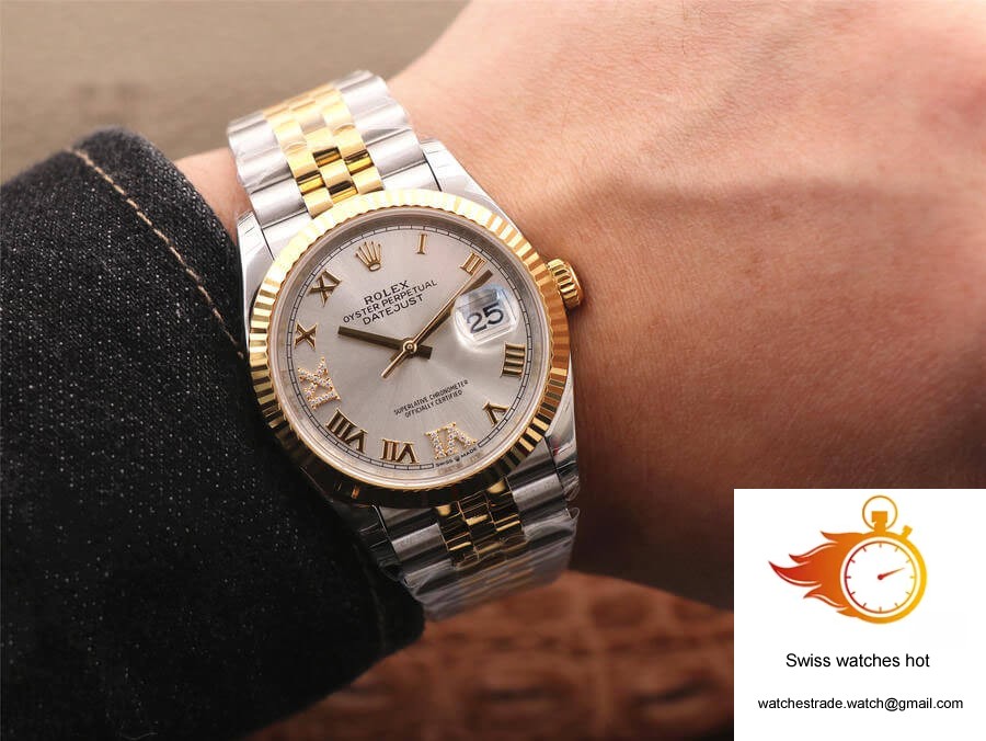 Rolex Datejust M126233-0031 EW Factory Yellow Gold Diamond Dial 10