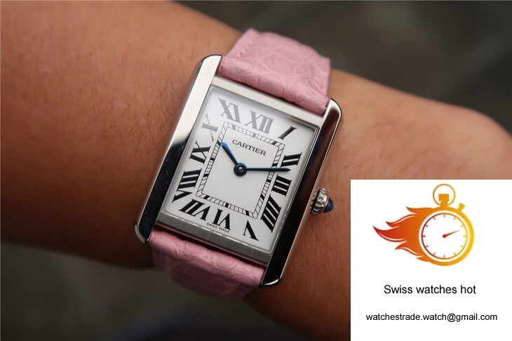 Cartier Tank Ladies Stainless Steel White Dial 10