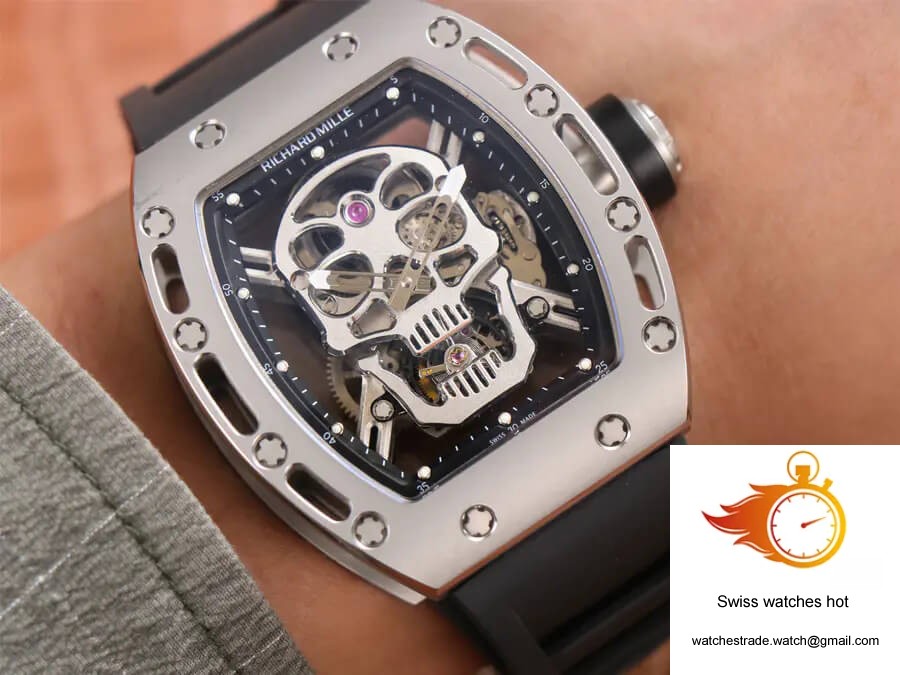Richard Mille RM52-01 Tourbillon JB Factory Titanium Alloy Skull Dial 10