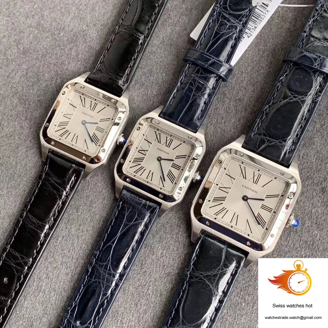 Cartier Santos WSSA0022 Blue Cowhide Strap 10