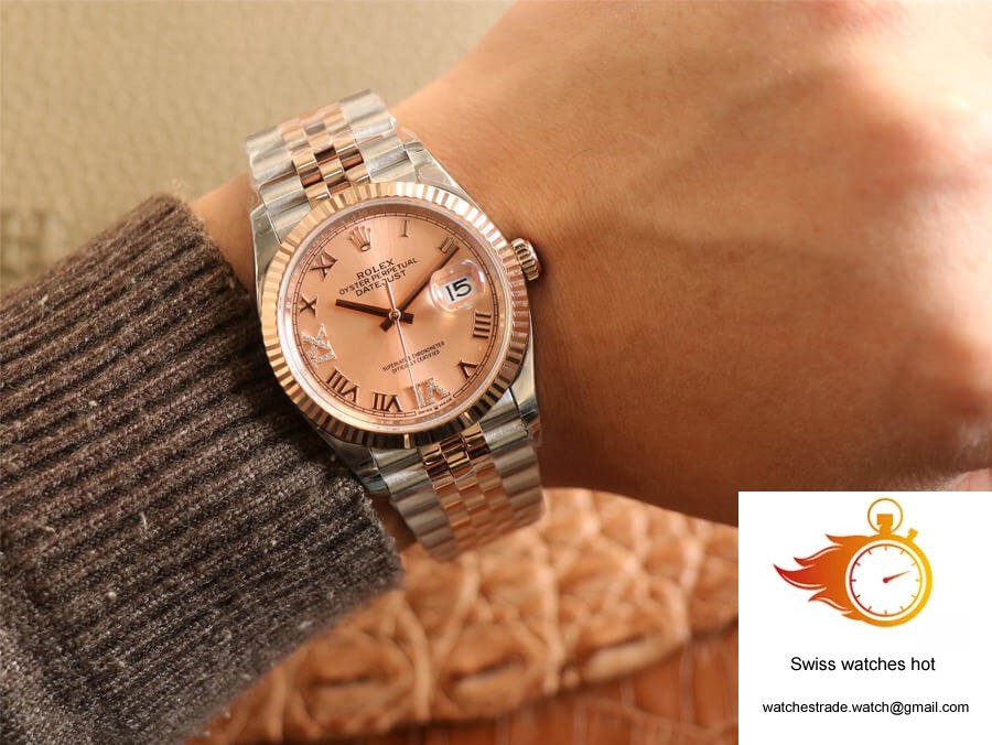 Rolex Datejust M126231-0027 EW Factory Diamonds Rose Gold Dial 10