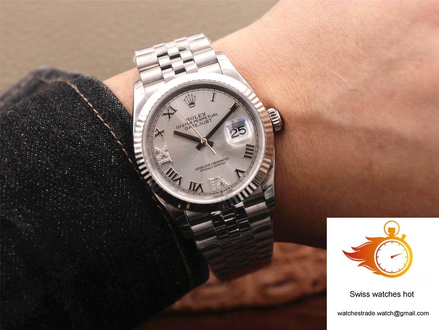 Rolex Datejust M126234-0029 EW Factory Diamond Silver Dial 10
